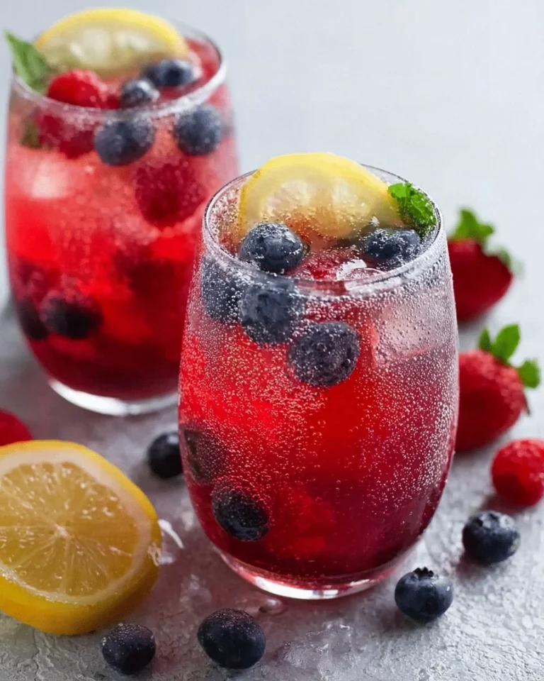 Berry Lemonade Spritz Mocktail