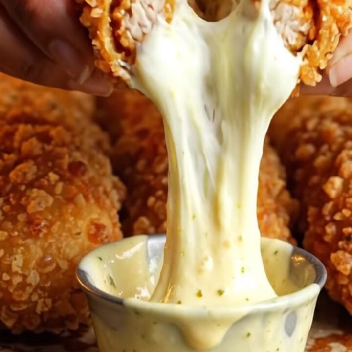 Golden crispy chicken roll-ups on a baking sheet, with melted cheese and parmesan crust