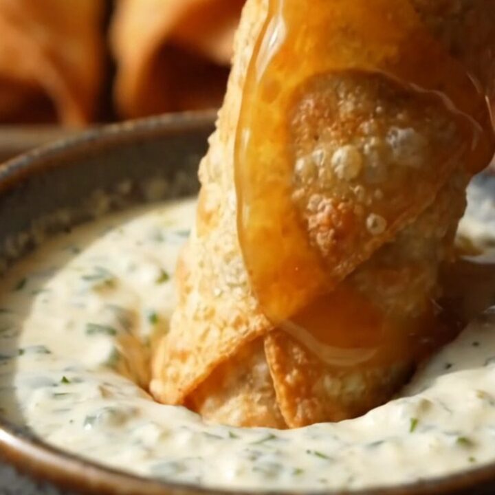 Golden baked honey-chipotle chicken taquitos snapped in half, showing melted cheese and smoky shredded chicken