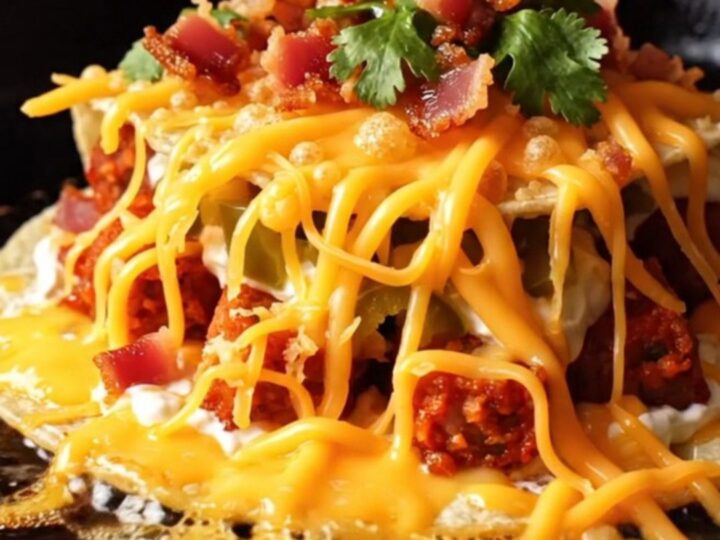 Jalapeño popper chorizo smash taco with a lacy golden cheddar skirt, crispy bacon and cilantro on top