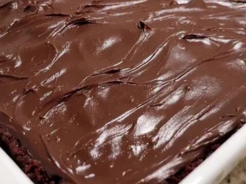 Gâteau au chocolat et choucroute glacé de tourbillons brillants au chocolat noir