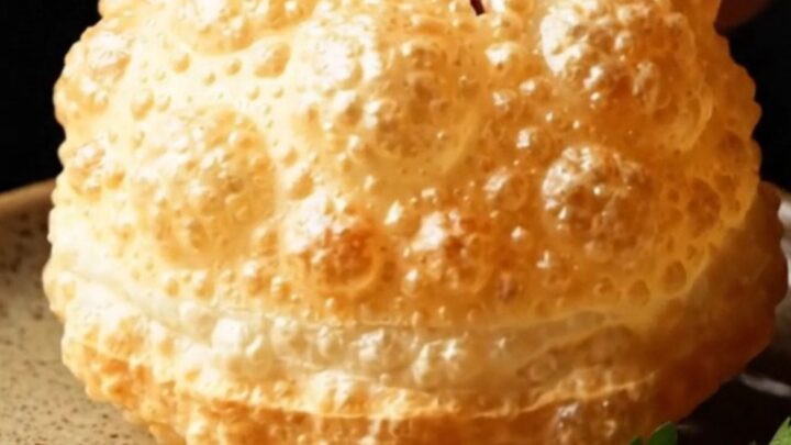 Golden brown çi börek hand pies puffed like balloons on a wire rack