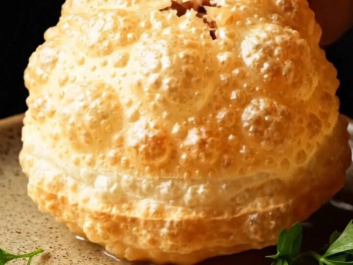 Golden brown çi börek hand pies puffed like balloons on a wire rack
