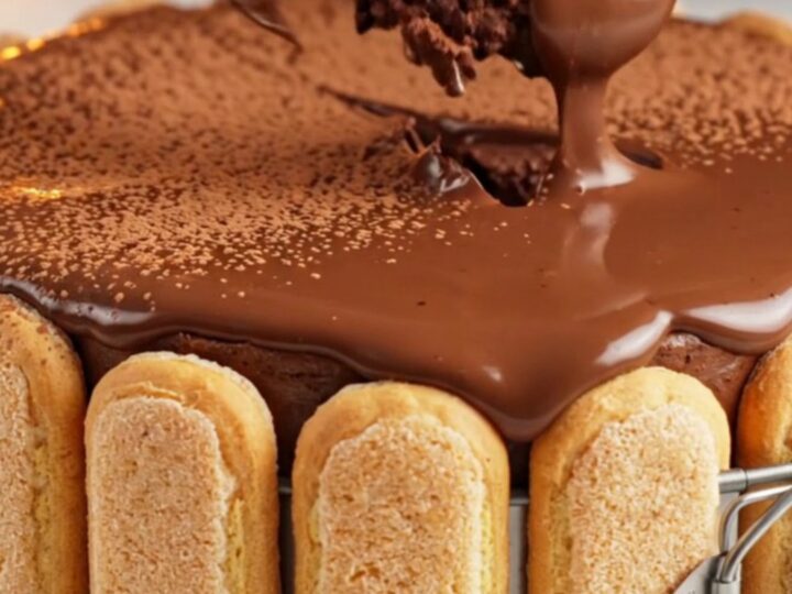 Velvety chocolate mousse cake dusted with cocoa powder, sliced to show creamy layers.