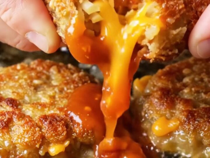 Crispy potato veggie patties stacked on a plate with a bowl of spicy Kewpie dip