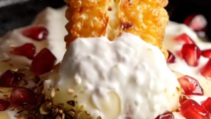 Crispy accordion halloumi fries with honey za'atar yogurt dip