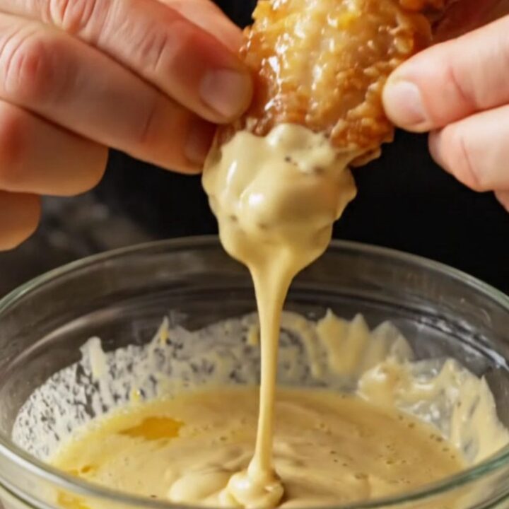 Crispy air-fried lemon pepper wings glistening with butter glaze on a white plate