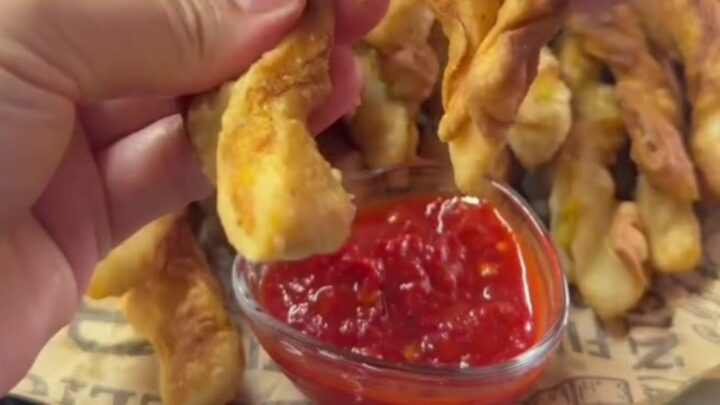 Twisted crispy potato churro fries with sweet chili sauce