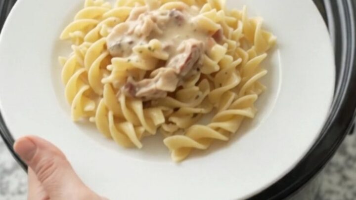 Slow cooker turkey breast with creamy Parmesan and sun-dried tomato sauce