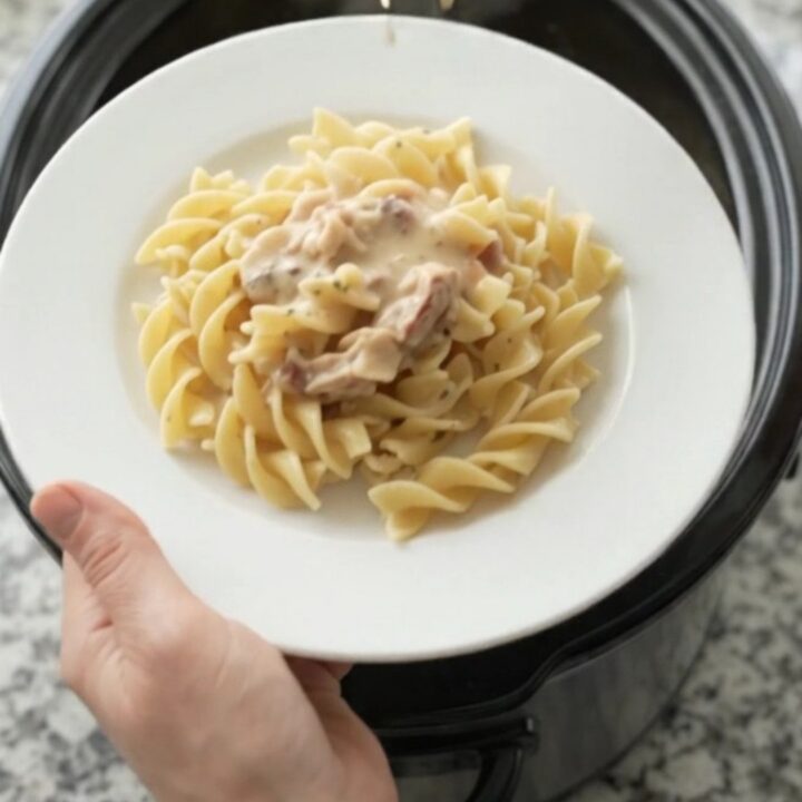 Slow cooker turkey breast with creamy Parmesan and sun-dried tomato sauce