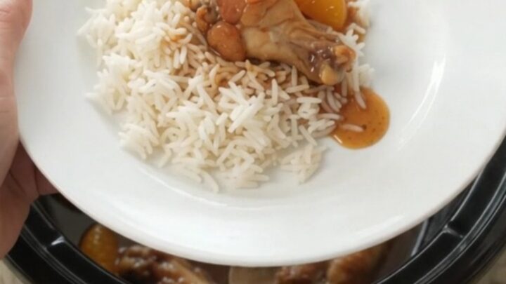 Sticky honey soy chicken wings with mandarin oranges in a slow cooker