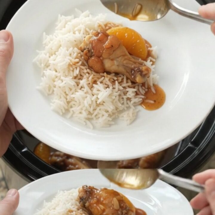 Sticky honey soy chicken wings with mandarin oranges in a slow cooker