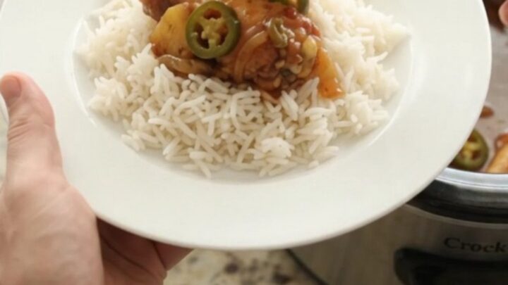 Slow-cooker chicken wings with pineapple and jalapeño in a glossy honey-soy glaze