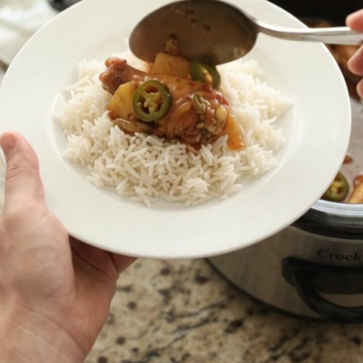 Slow-cooker chicken wings with pineapple and jalapeño in a glossy honey-soy glaze