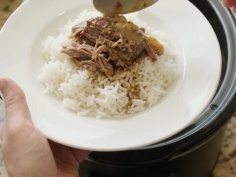 Slow cooker roast with pepperoncini and creamy gravy
