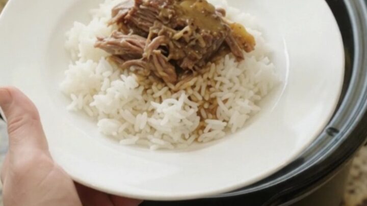 Slow cooker roast with pepperoncini and creamy gravy
