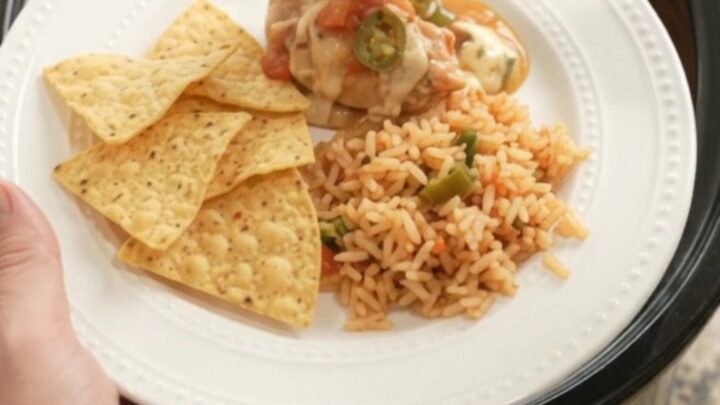 Slow cooker chicken thighs in creamy pepper jack and jalapeño sauce