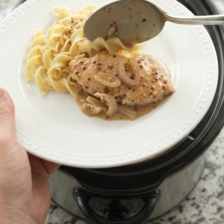 Tender turkey cutlets in a creamy honey-Dijon sauce with shallots, slow-cooked to perfection.