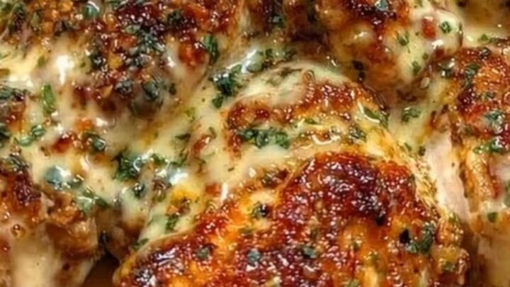 A close-up of a plate of creamy Cajun chicken Alfredo with tender chicken and linguine.