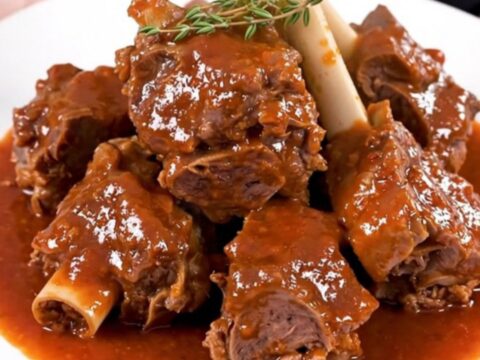 Agneau fondant et fenouil mijotés dans une sauce tomate riche avec des herbes de Provence.