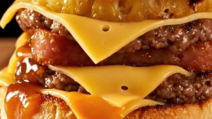 A close-up of a juicy Hawaiian smash burger with charred pineapple, crispy Spam, and glossy teriyaki glaze on a toasted bun.
