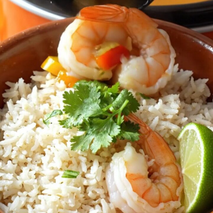 A warm, rustic clay bowl filled with vibrant Brazilian moqueca